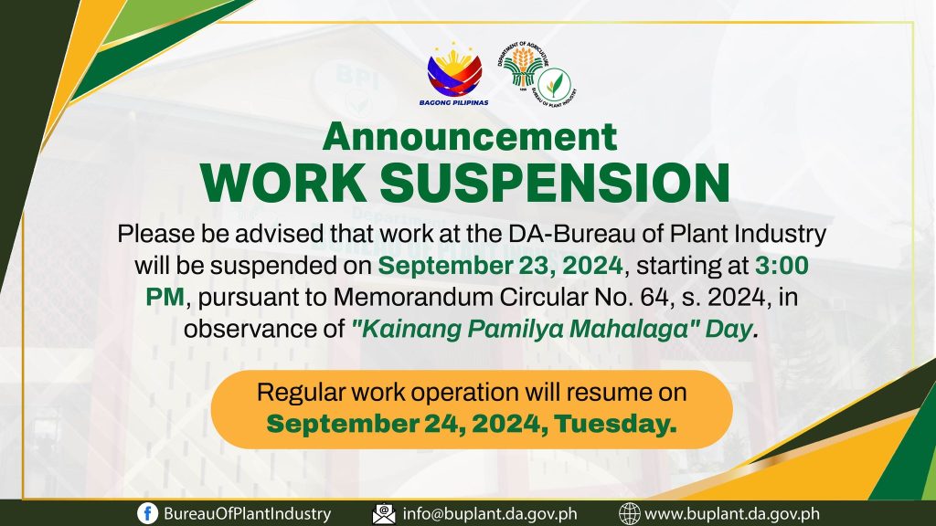 PUBLIC ADVISORY | WORK SUSPENSION (September 24, 2024)